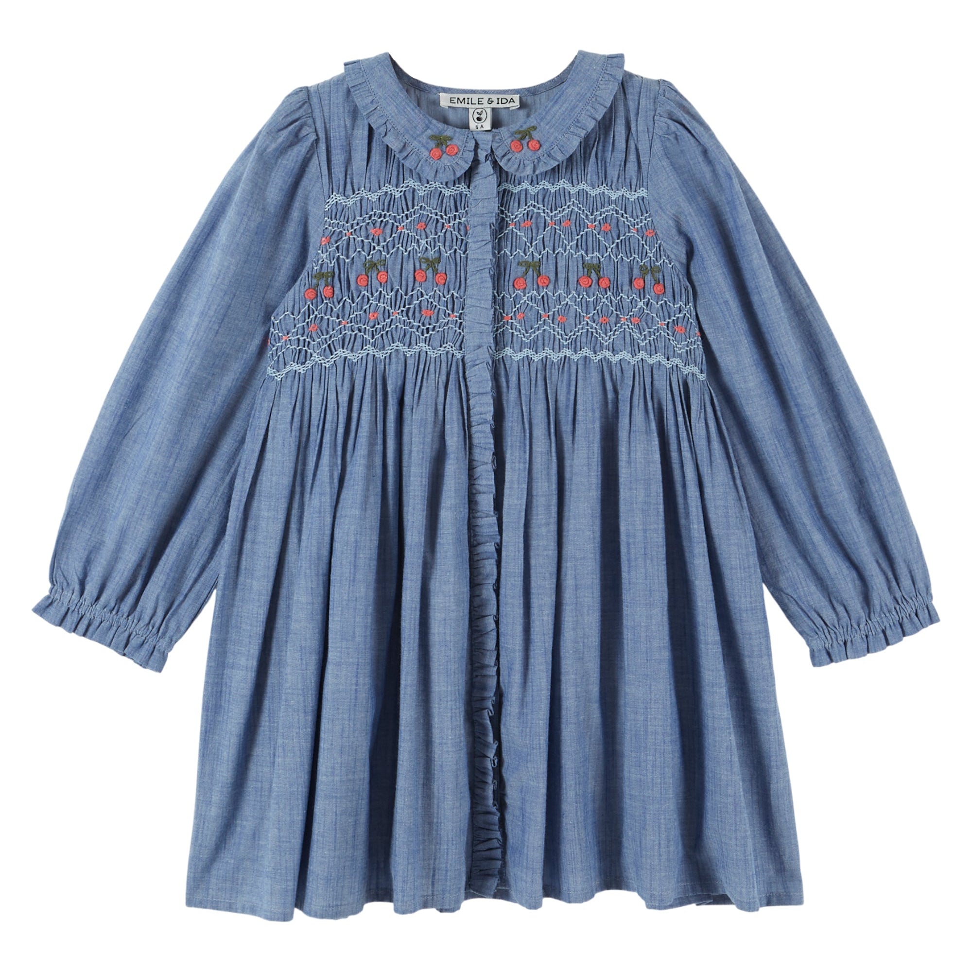 Chambray Smocked Dress 8y
