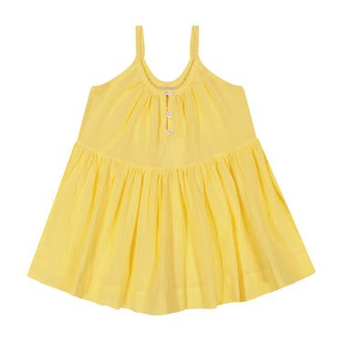 *Exclusive* Aphrodite Button Dress, Sunshine Swiss Dot