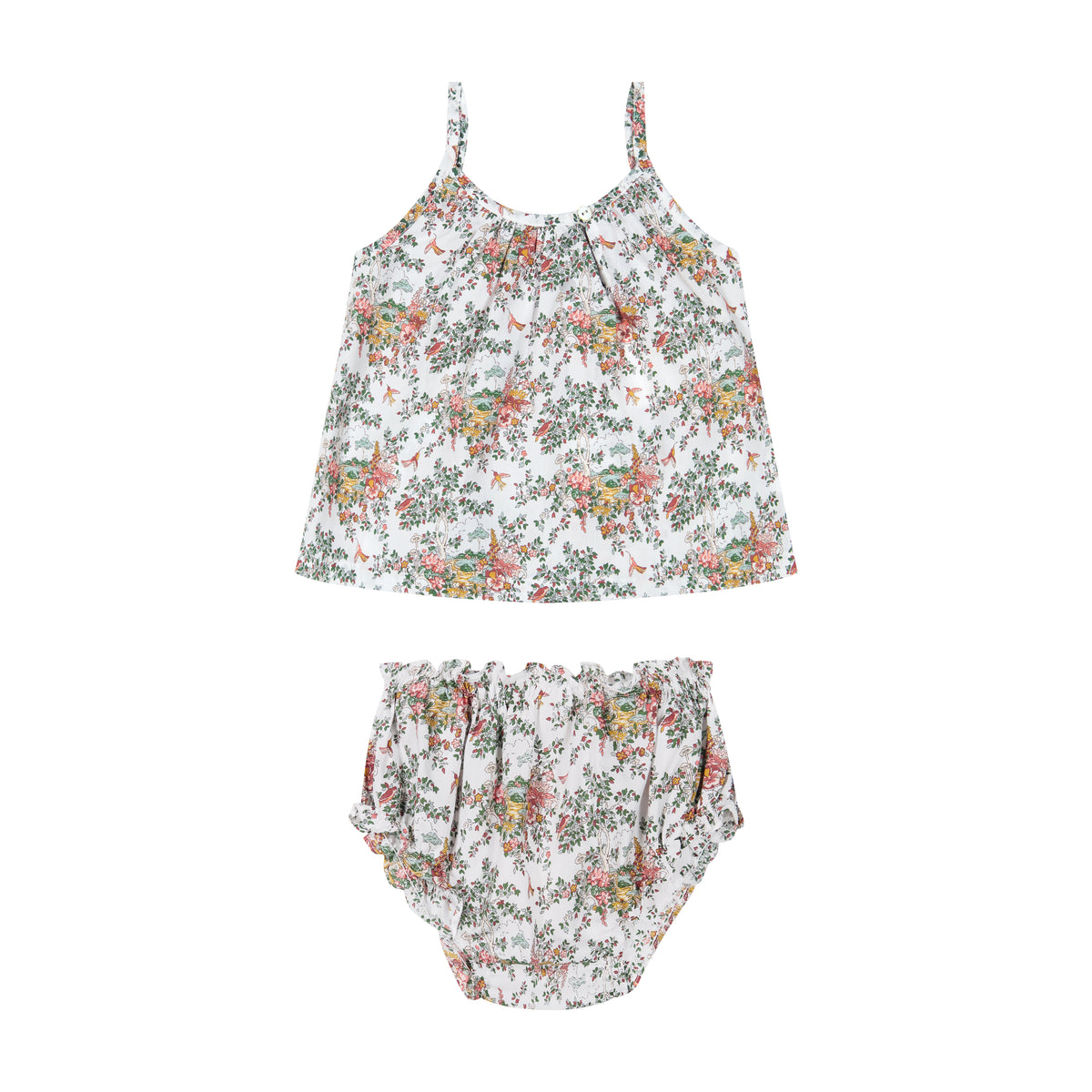 *Exclusive* Leah Button Tank Juni Bloomers Liberty Oasis