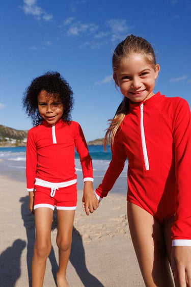 Saline Rashguard, Red