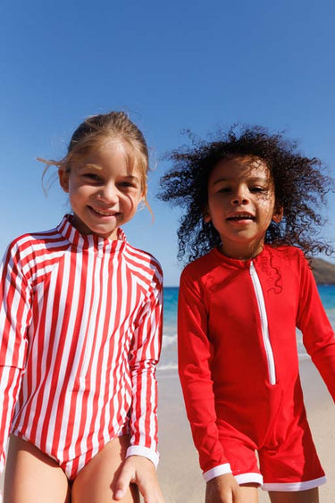 Palombaggia One-Piece, Red/White Stripe