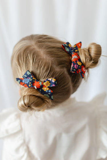 Pig Tail Hair Bows, Liberty Betsy Meadow