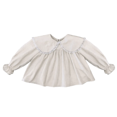Ballerina Blouse, Antique Sand Oxford
