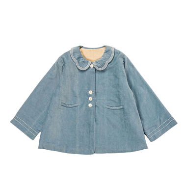 Velvet Sophie Coat, Eggshell
