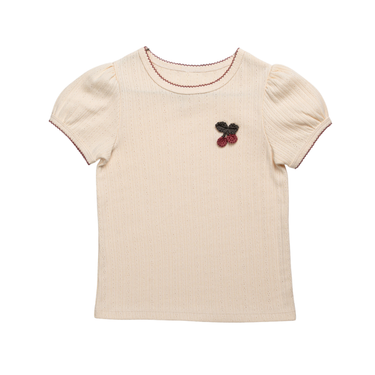Pointelle T-Shirt, Crochet Cherry