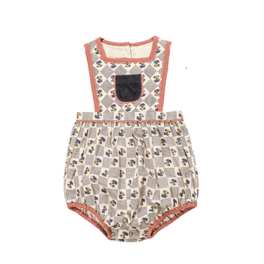 Quilted Dhalia Romper, Papier Floral