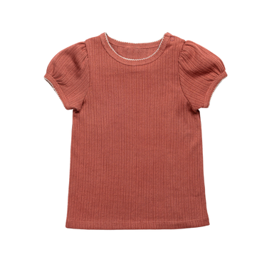 Pointelle T-Shirt, Raspberry