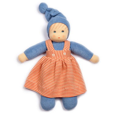 Blue Baby Doll in Striped Dress