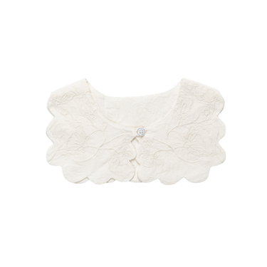 Embroidered Scalloped Collar