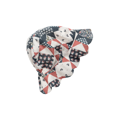 Scalloped Hat, Patchwork Floral
