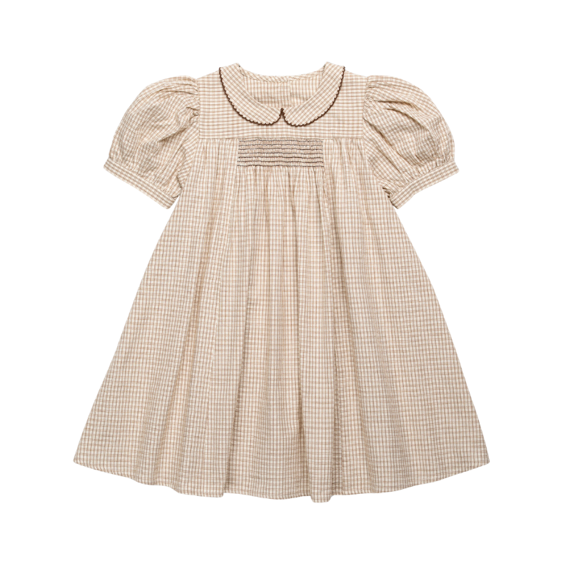 Sally Dress Straw Check