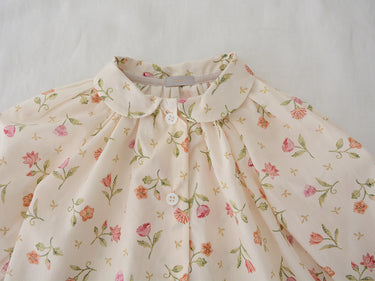 Rita Blouse, Cream Flower