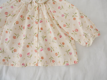 Rita Blouse, Cream Flower