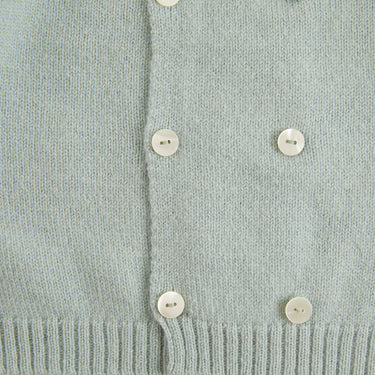 Double Breasted Cardigan, Dusty Blue