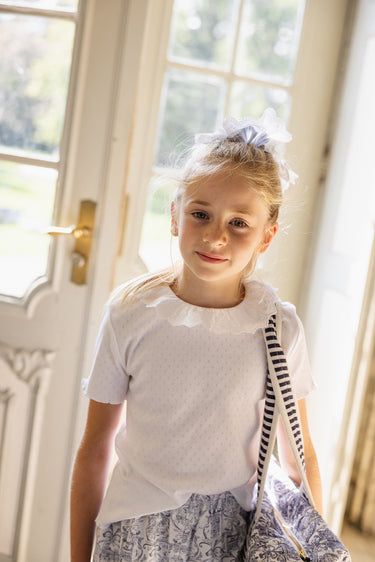 Lilou Pointelle Top, White Ajour