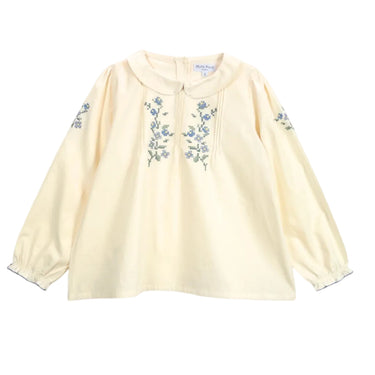 Kayla Embroidered Blouse, Ivory