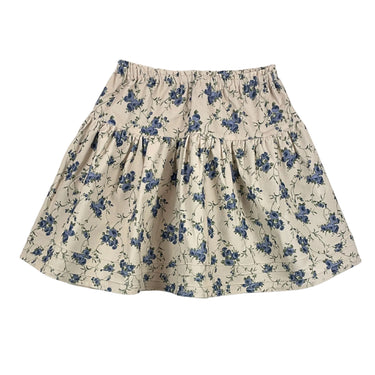 Sophie Corduroy Skirt, Blue Floral