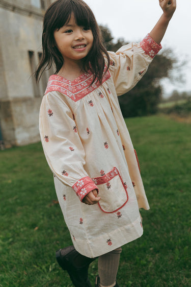 Adelle Dress, Petite Flower Embroidery