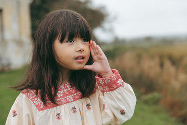 Adelle Dress, Petite Flower Embroidery