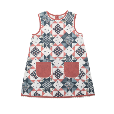 Hannah Dress, Patchwork Floral