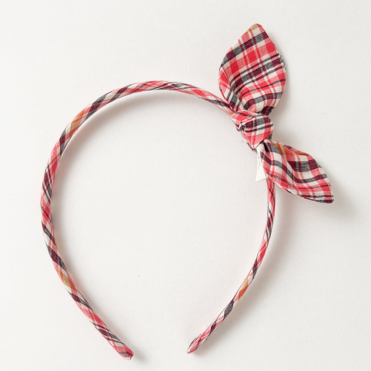 Side Bow Hairband Crabapple Check