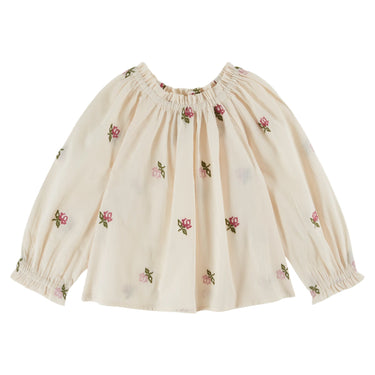 Embroidered Blouse, All Over Rose