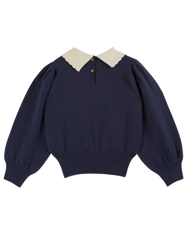 Collared Sweater, Navy