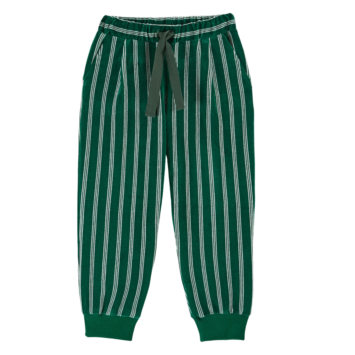 Velour Joggers Kiwi Stripe