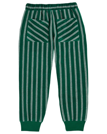 Velour Joggers, Kiwi Stripe