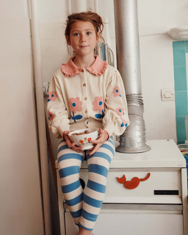 Flowers Cardigan, Beige Clair