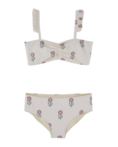 Two Piece Swimsuit, Purple Daisy
