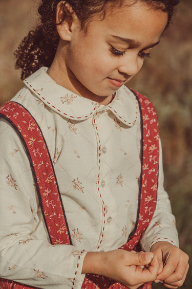 Hand-Embroidered Lorena Blouse, Rose