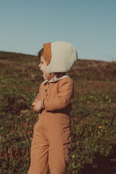 Benedita Wool Sherpa Bonnet, Ecru