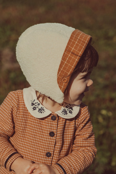 Benedita Wool Sherpa Bonnet, Ecru