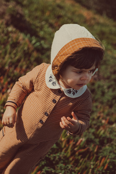 Benedita Wool Sherpa Bonnet, Ecru