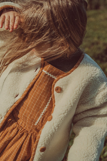 Isaac Ecru Wool Sherpa Jacket