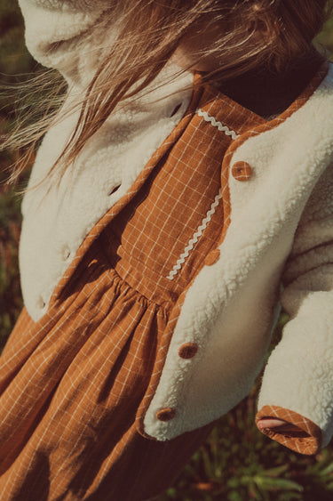 Isaac Ecru Wool Sherpa Jacket