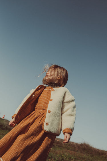 Isaac Ecru Wool Sherpa Jacket