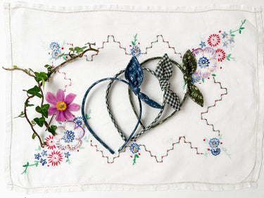Side Bow Hairband, Liberty Snowdrop