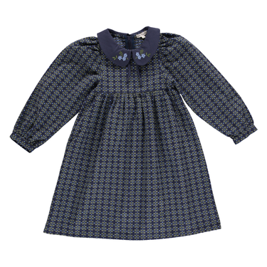 Annette Dress, Midnight Jacquard