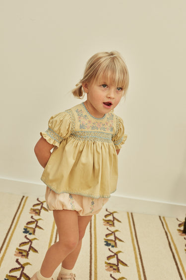 Baby Lula Embroidered Bloomer, Blush