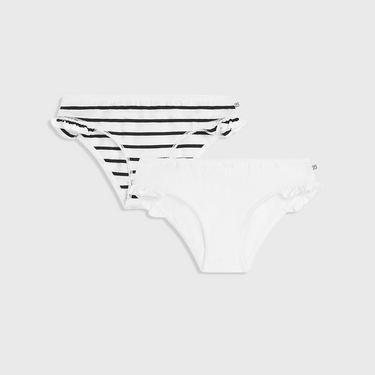 Jolie Briefs, Marine Stripe & Milk Frais