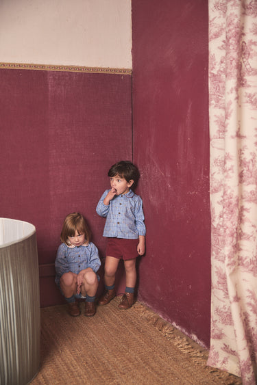 Catherina Embroidered Blouse and Bloomer Set