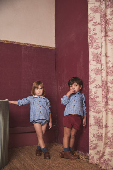 Catherina Embroidered Blouse and Bloomer Set