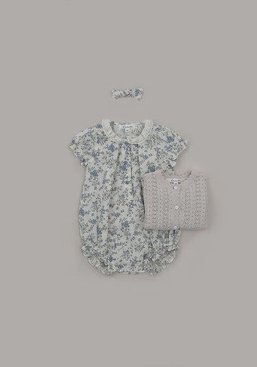 Baby Helisei Romper, Vintage Blue