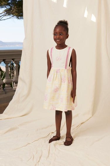 embroidered apron dress Cherry Embroidered Apron Dress, Pink Gingham