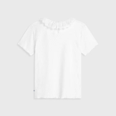 Lilou Pointelle Top, White Ajour