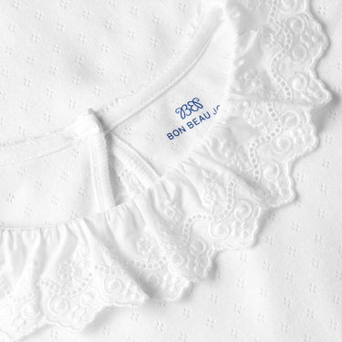 Lilou Pointelle Top, White Ajour