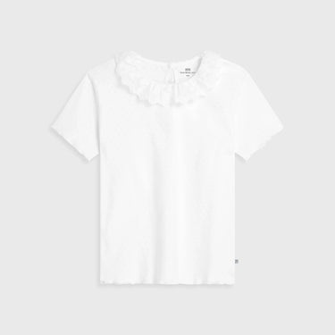 Lilou Pointelle Top, White Ajour
