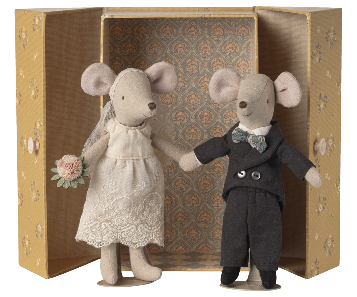 Wedding Mice Couple Box Mum Dad